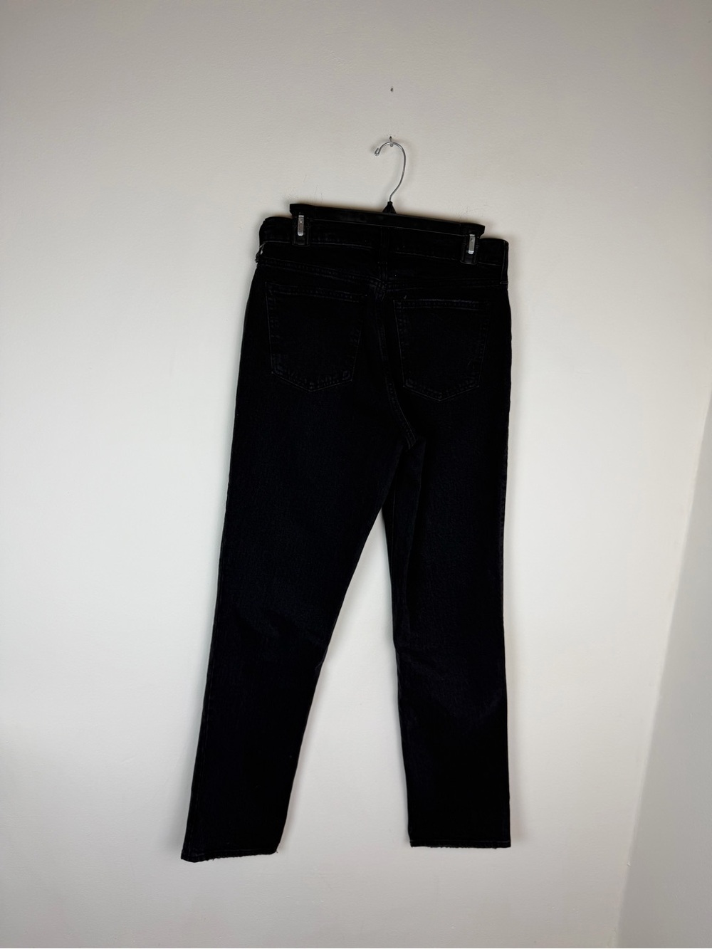 Abercrombie & Fitch Curve Love 90s Straight Mid Rise Jeans Black Size 28 Long - Picture 6 of 7